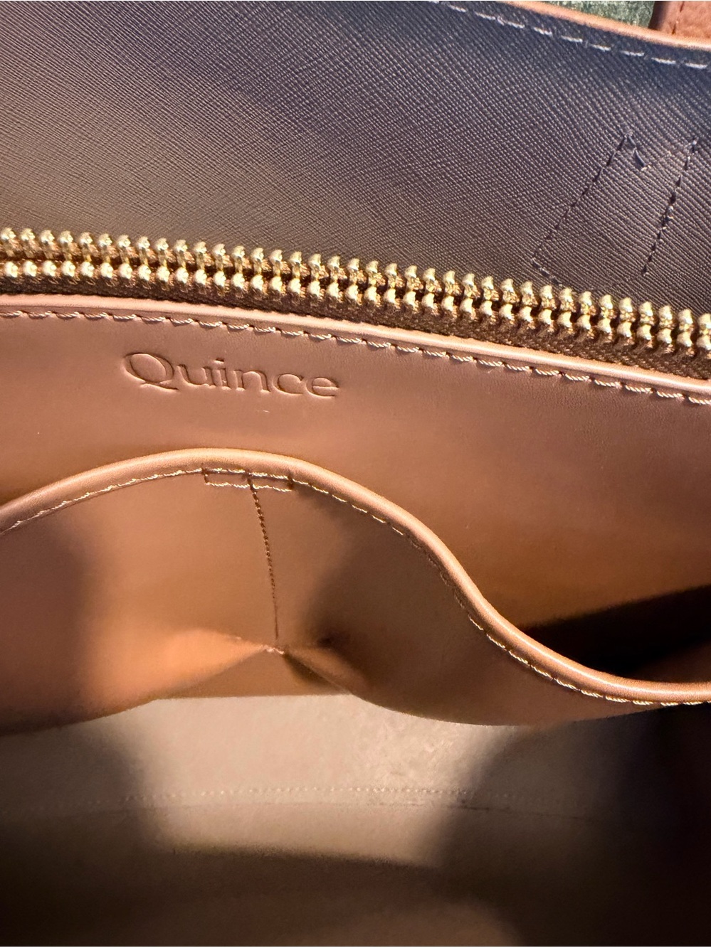 Quince Adeline Shopper Tote, Cognac - Picture 2 of 16